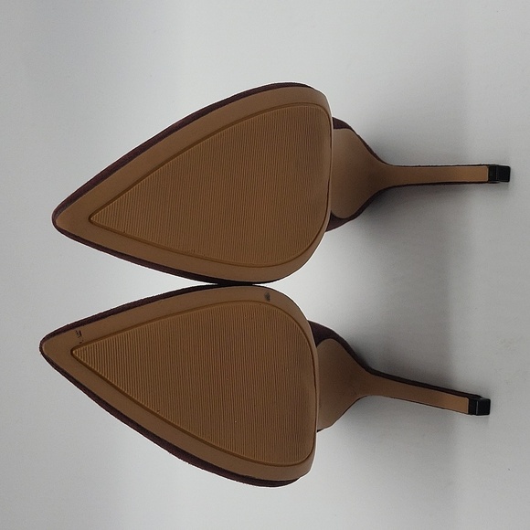 1752- Nine West Tatiana Suede Women's Heel Size 8 Wine Color - Picture 6 of 10